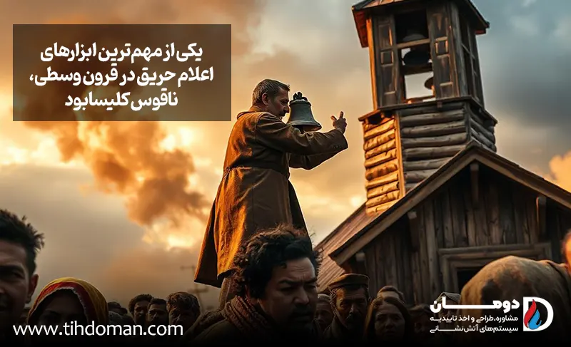 تاریخچه سیستم اعلام حریق 3 سیستم اعلام حریق در قرون وسطی با استفاده از ناقوس کلیسا